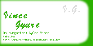 vince gyure business card